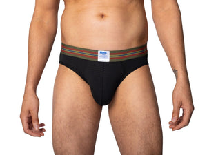 Man wearing black BIKE® mesh brief underwear
