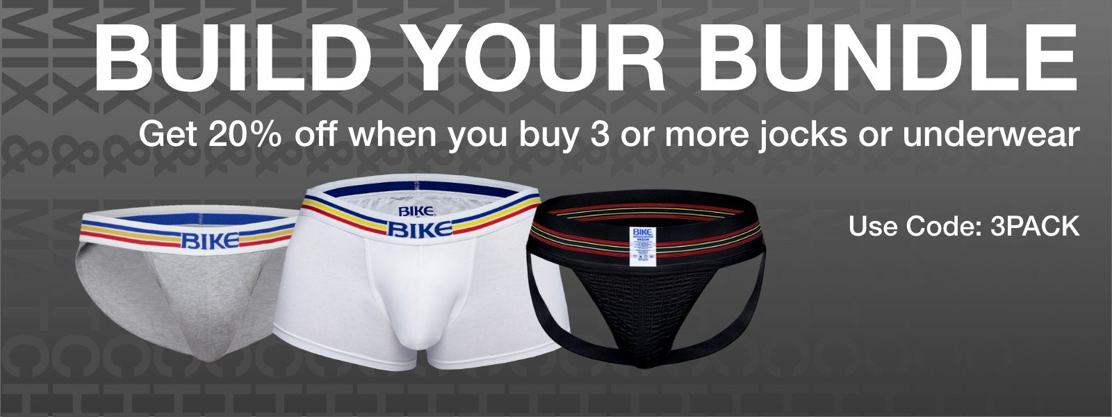 Bike Athletic Men's Brief Underwear 2-Pack White/Grey BAS307WHG at  International Jock