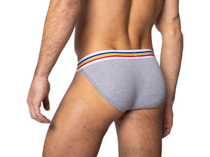 Stretch Cotton Jock Brief - Gray