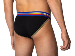 Stretch Cotton Jock Brief - Black