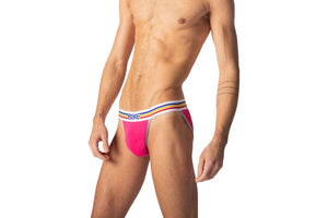 Stretch Cotton Jock Brief - Hot Pink