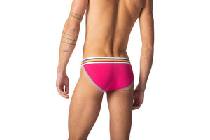 Stretch Cotton Jock Brief - Hot Pink