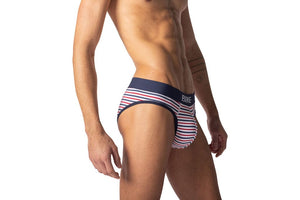 Stretch Cotton Brief - Sailor Stripe
