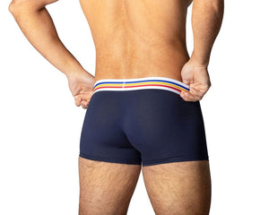 Stretch Cotton Trunk Underwear - Navy
