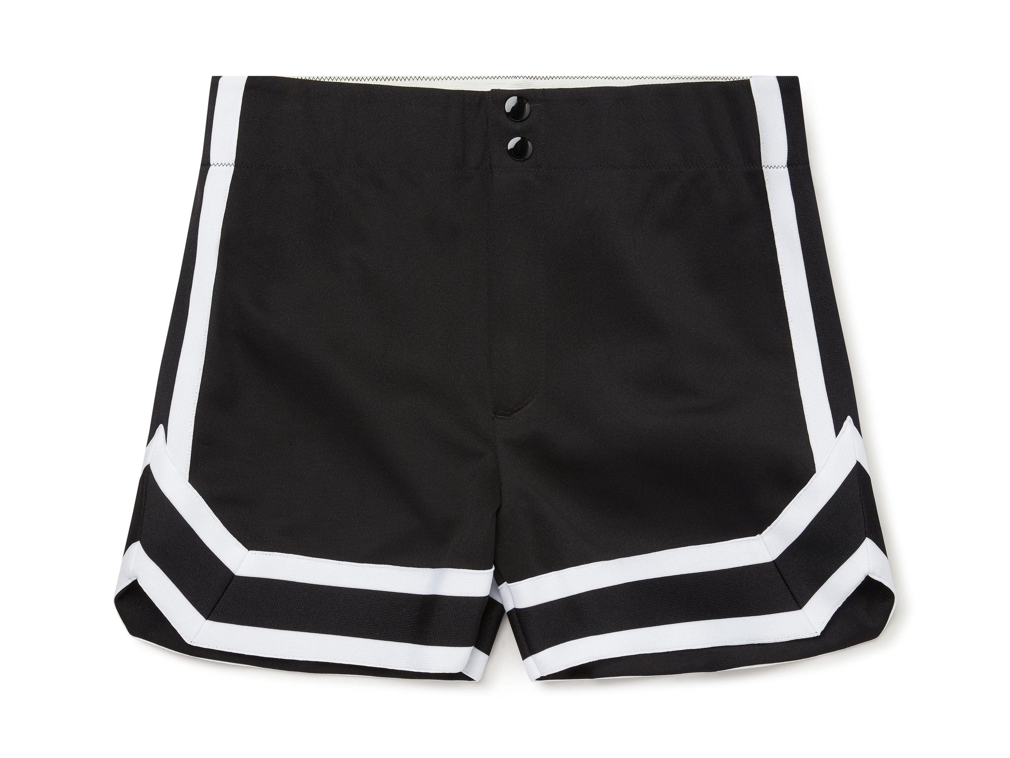 black BIKE® athletic stripe coaches short