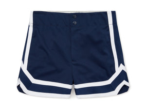 navy BIKE® athletic stripe coaches short