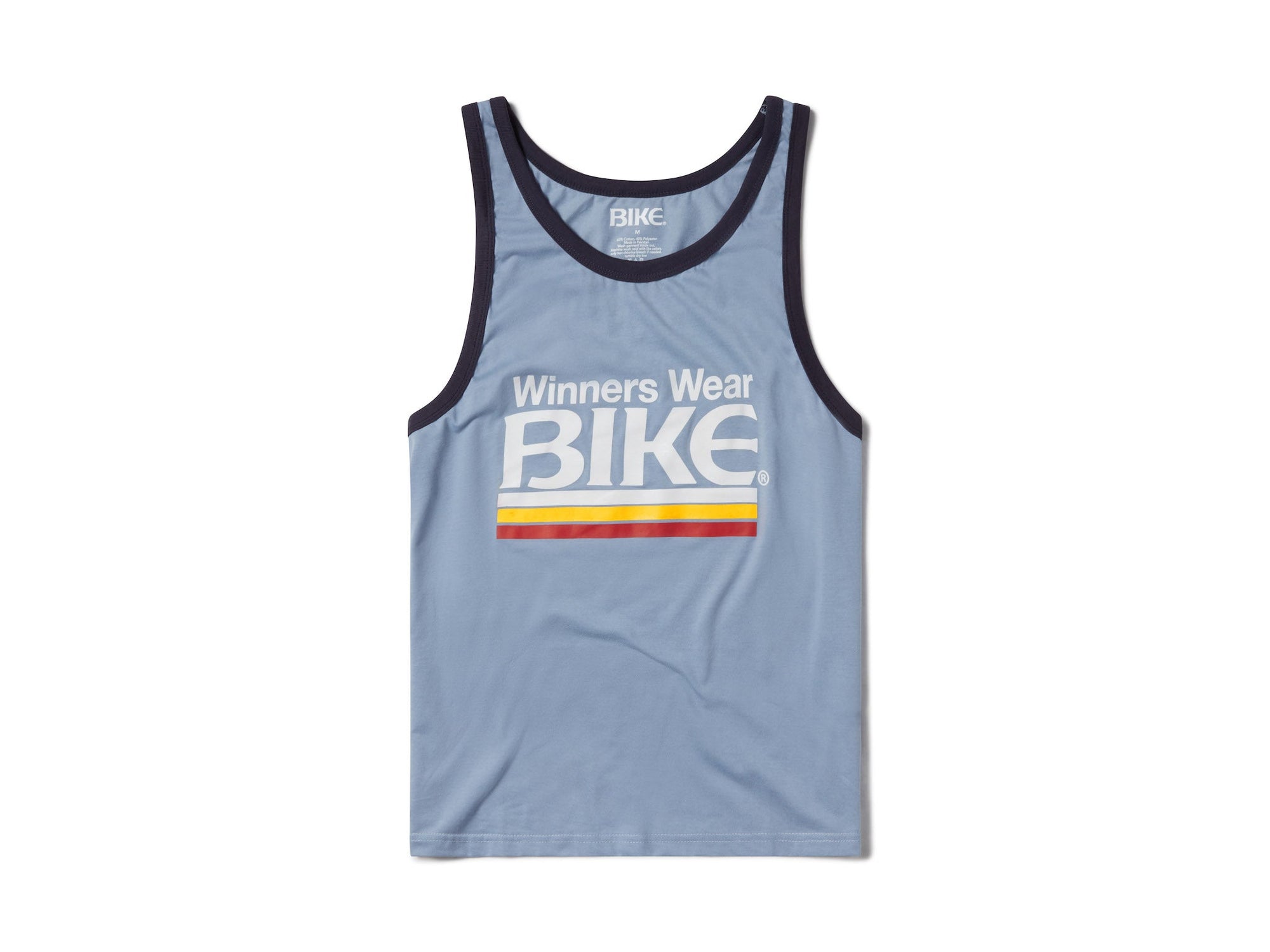 light blue BIKE® logo tank top