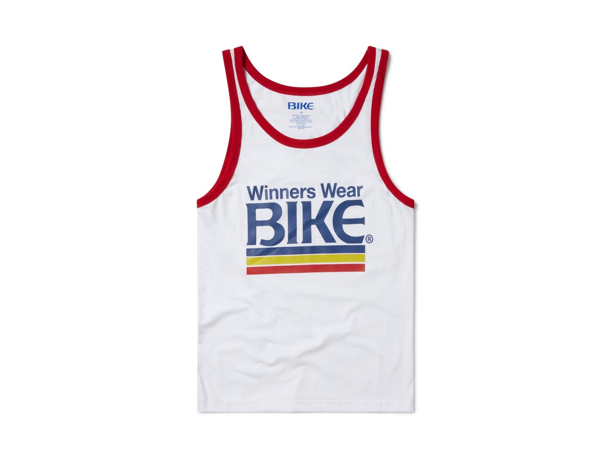 white BIKE® logo tank top