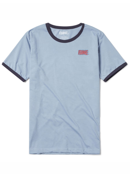 Light Blue Navy Classic Ringer T-Shirt – BIKE Athletic
