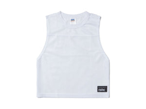 white BIKE® sleeveless mesh shirt