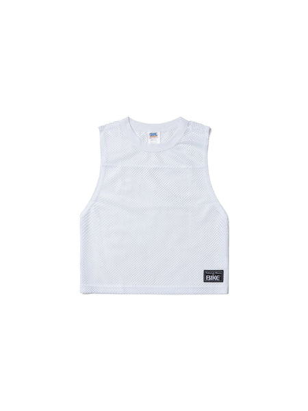 Men's White Sleeveless Mesh Practice Jersey - BIKE® Athletic