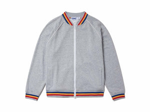 Gray BIKE® french terry track jacket