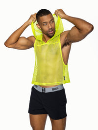 Hooded Sleeveless Practice Jersey - Acid Lime