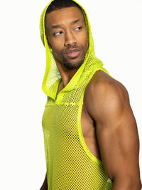 Hooded Sleeveless Practice Jersey - Acid Lime