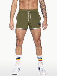 Track Short 4-Way Stretch - Olive