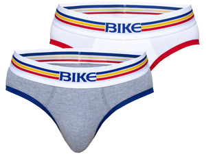White and gray Bike Athletic underwear briefs