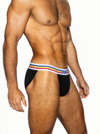 Stretch Cotton Jock Brief - Black