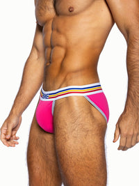 Stretch Cotton Jock Brief - Hot Pink