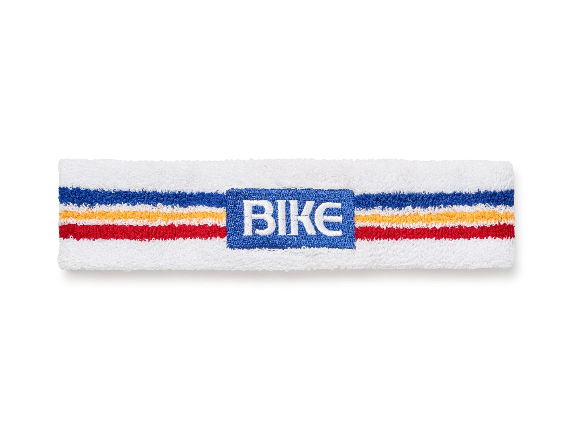 white BIKE® terry sweatband