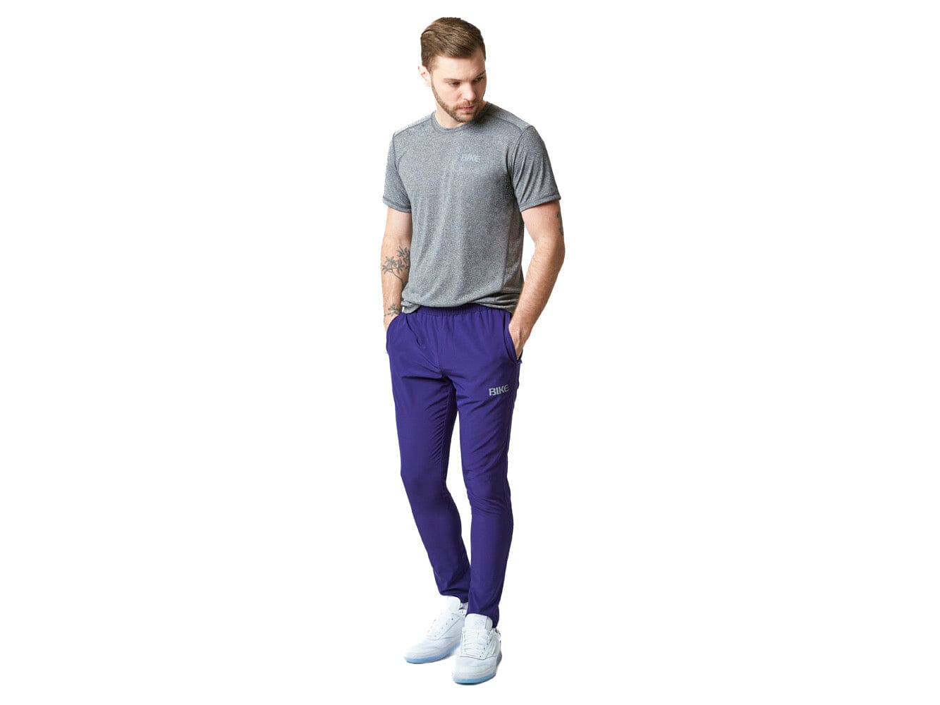 Man wearing blue BIKE® active pant