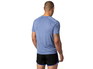 Back of man wearing university blue Bike Athletic Active Logo T-shirt