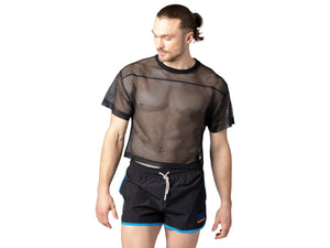 Man wearing black BIKE® mesh shirt