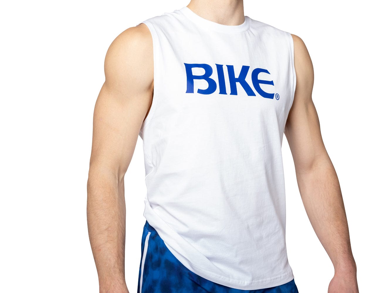 white BIKE® logo sleeveless
