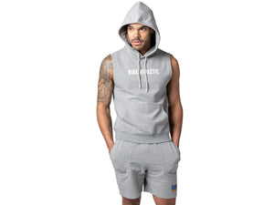 French Terry Sleeveless Hoodie - Gray