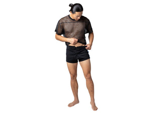 Football Cut-off Short - Black