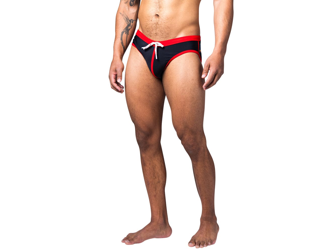 Man wearing black BIKE® swim brief
