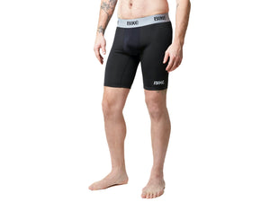 Man wearing black BIKE® compression shorts
