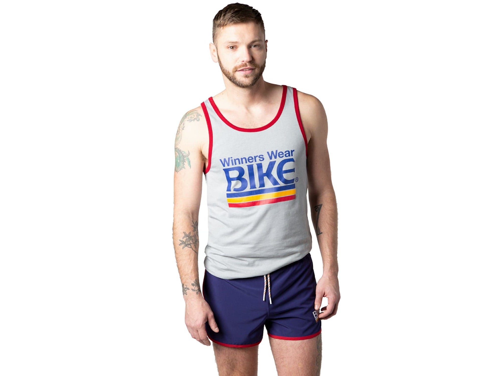 gray BIKE® logo tank top