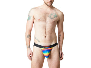 Man wearing Pride BIKE® jock strap