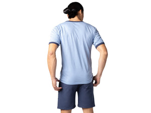 Classic Ringer T-Shirt - Lt. Blue/Navy