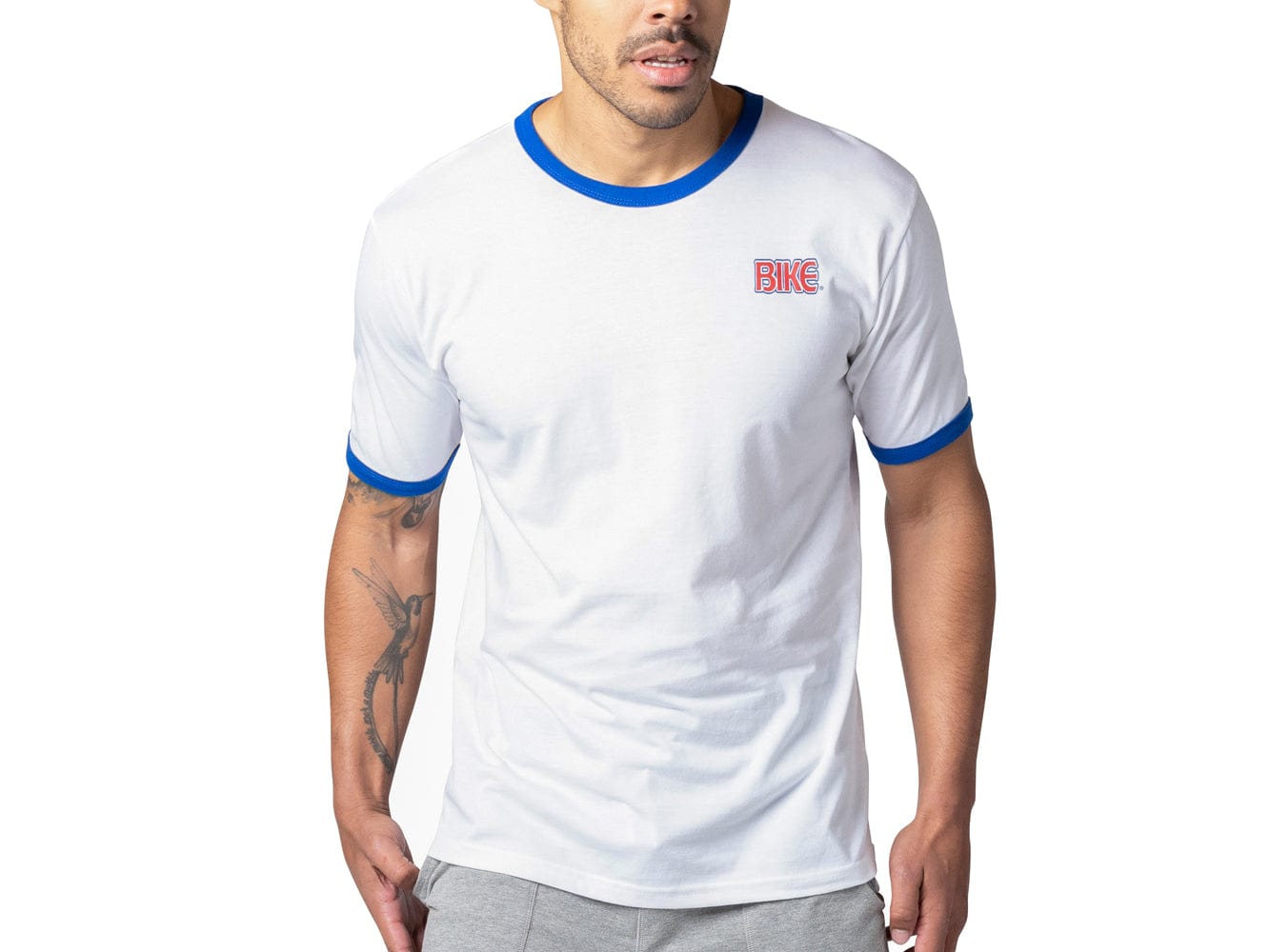 Classic Ringer T-Shirt - White/Blue