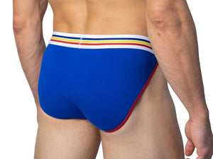 2 Pack Jock Brief Underwear - White/Royal
