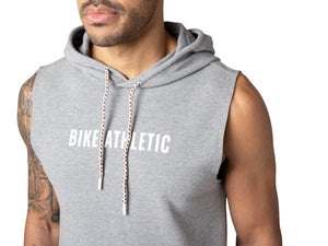 French Terry Sleeveless Hoodie - Gray