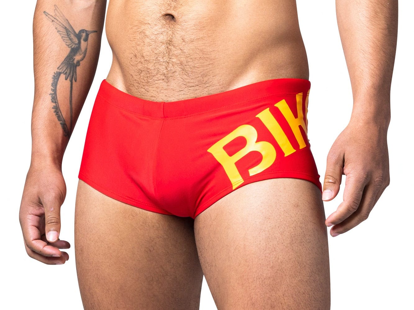 Men s Red High Diver Trunk Swimsuit BIKE Athletic
