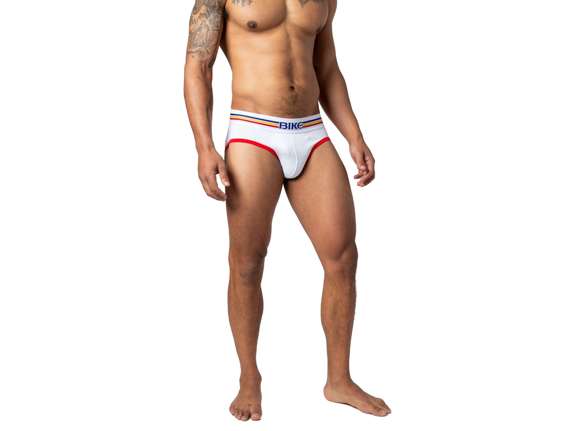 White and gray Bike Athletic underwear briefs